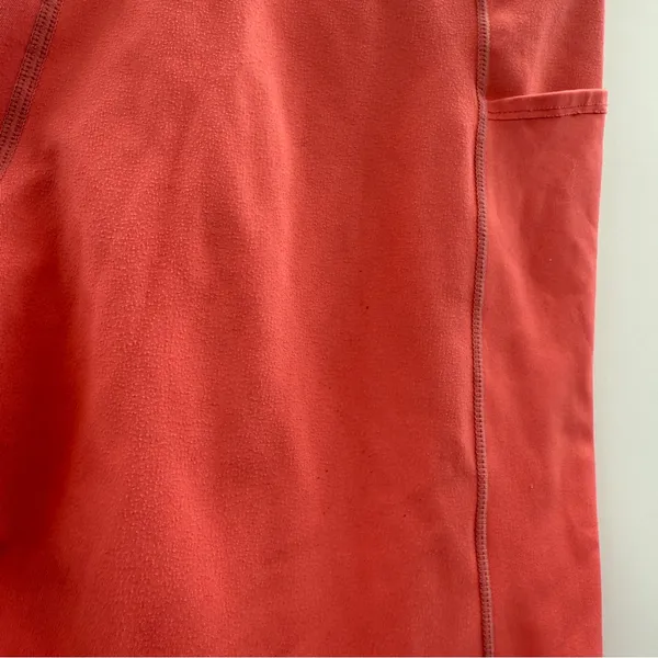 Le‎ Ore Coral Pink High Rise Cropped Pull-On Leggings Sz L - Image 10