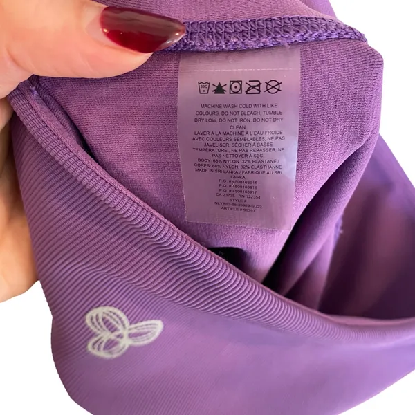Aritzia TnAction Ribbed High-Rise 7" Biker Shorts in Breezy Purple Size Medium - Image 8