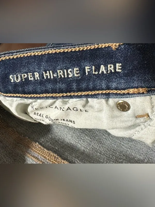 American eagle super high rise flare jeans size 18 - Image 8