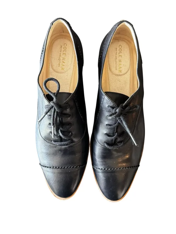 Cole Haan - Go-To Arden Black Leather Oxford Flats Women’s Sz 7B - Image 2