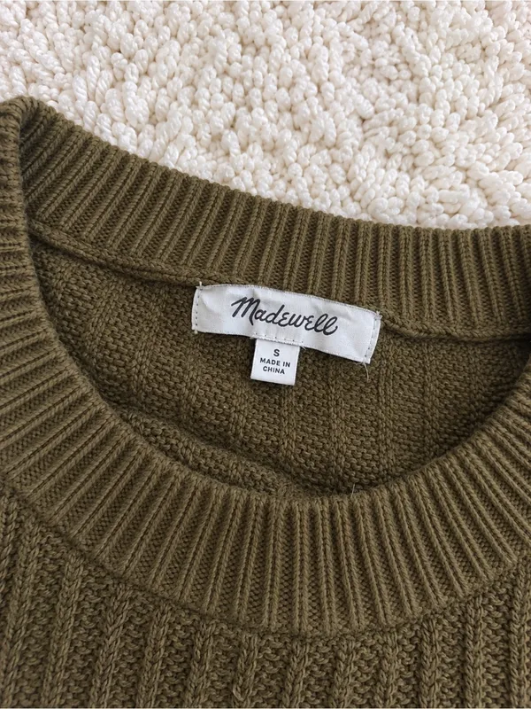 Madewell Patch Pocket Pullover Sweater – Cadmium Green – S - Image 7