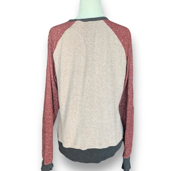 Harley Davidson Cream Red Raglan Sleeve Crewneck Pullover‎ Sweatshirt Size Small - Image 5