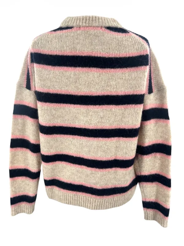 BODEN Fluffy Stripe Jumper sweater mohair wool‎ blend sz XS - Image 3