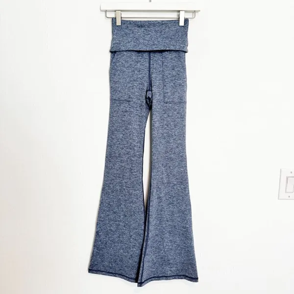 Aerie Offline Hugger Pants Size XS Foldover High Waist Flare Leg Yoga Loungewear - Image 2