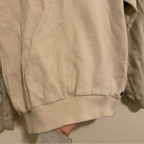 Roxy Tan Textured Crewneck Size Large - Image 3