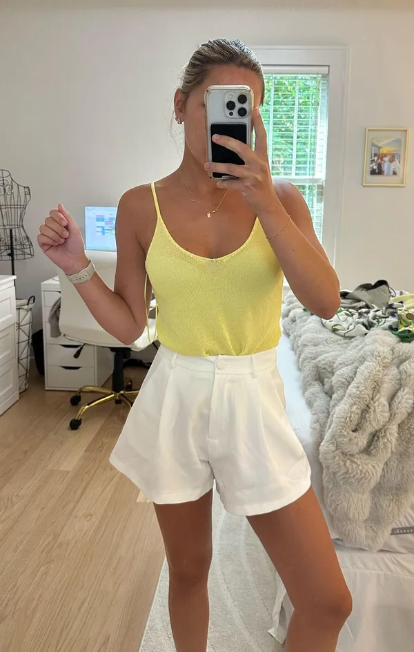Zara Yellow Knit Tank Top NWT - Image 3