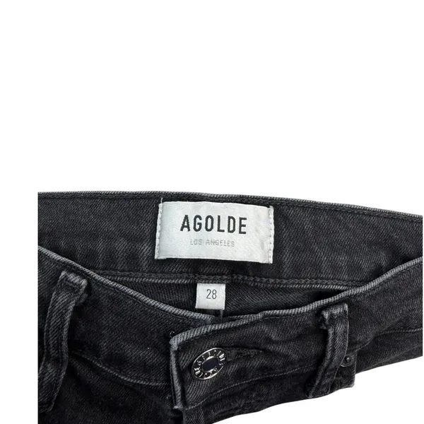 Agolde Nico High Rise Slim‎ Jeans Cosmopolitan Black Gray Wash 28 Women Denim - Image 10