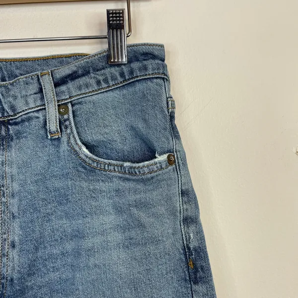 Agolde Nico Slim High Rise Ankle Distressed Button Fly Stretch Jeans Womens 28 - Image 5