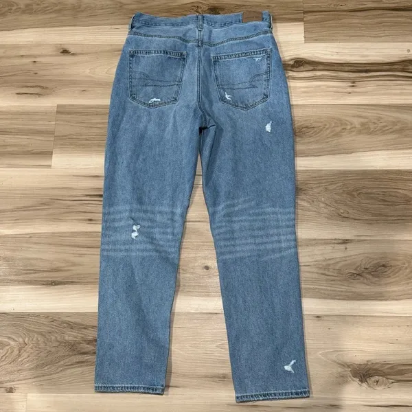 American Eagle Mom Blue Distressed Jeans Women’s 8 - Image 5