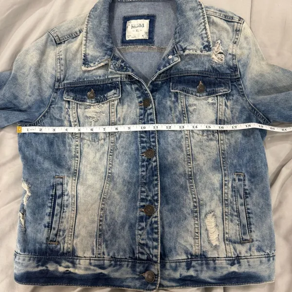 size medium acid wash‎ jeans jacket XL - Image 5