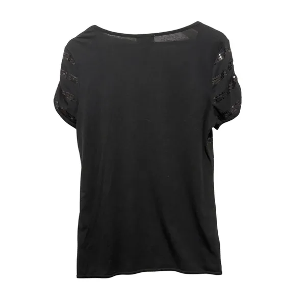 Candies Womens Top XL‎ Y2K Black Sequin Stripe Party Clubwear Retro Sparkly Glam - Image 3