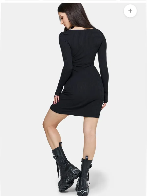 Disturbia Eastwick Gothic Cut Out Bodycon Mini Dress Size 6 NWT - Image 8