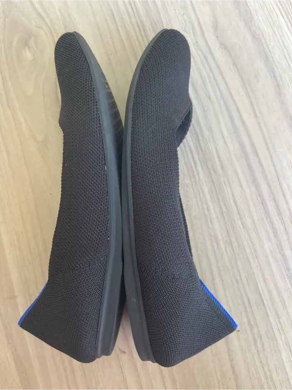 Rothy's Black Flats with Blue Trim - Image 7