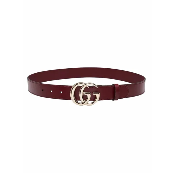 Gucci GG Marmont Belt Red Leather Gold Buckle Women Size 95/38 - Image 3