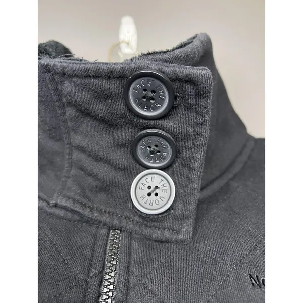 The North Face Caroluna Coat Women Lrg Black Quilted Fleece Lined Zip Jacket - Image 6