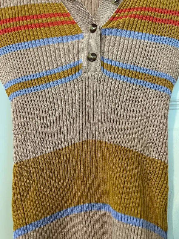 Lulus Bountiful Heart Tan Multi Striped Long Sleeve Bodysuit - Image 6