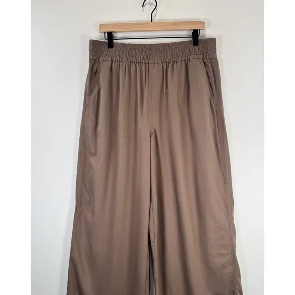 Madewell Womens Pants Brown Drapeweave Carley Wide Leg High Rise Pull On Large - Image 6