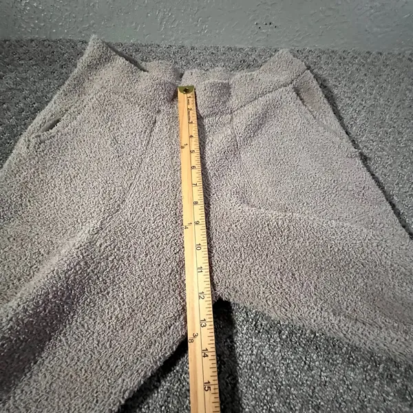 UGG Fleece Jogger Pants Women‎ Medium Beige Textured Knit Lounge Pockets - Image 7