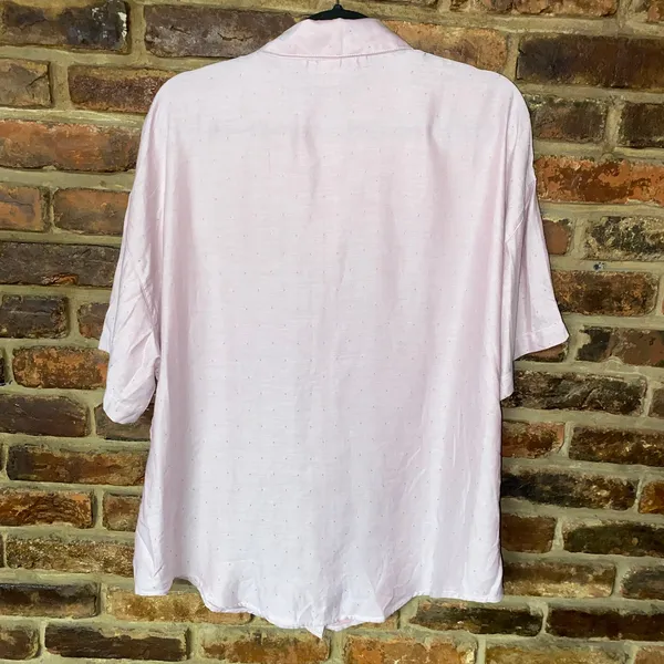 Victoria's Secret Nostalgia Rose Herringbone Pink Pajama Top Women's Size Small - Image 9