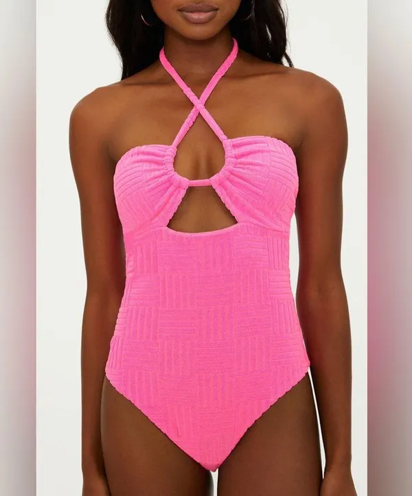 Beach Riot Phoenix One Piece Strawberry Moon Terry, Size Medium, $168 - Image 4