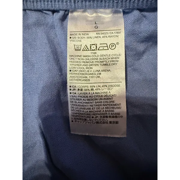 Banana Republic Factory Blue Linen Shorts Large Summer Casual‎ Lightweight - Image 5