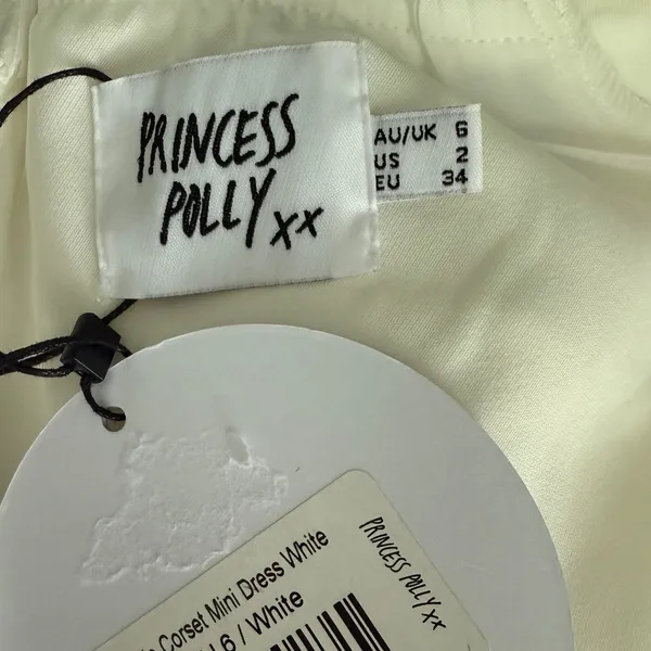 Princess Polly Laurie Corset Mini Dress White Sz 2 - Image 11