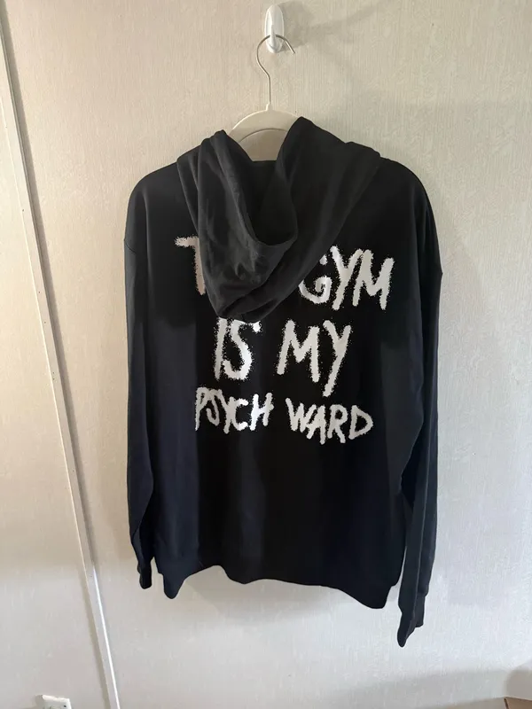 Kill Crew The Gym Is My Psych Ward Hoodie Black Porrada Series L NWT - Image 5