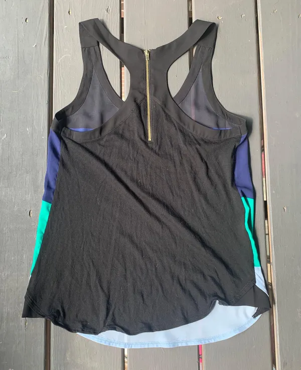 Color Block Zipper Back Tank - Image 4