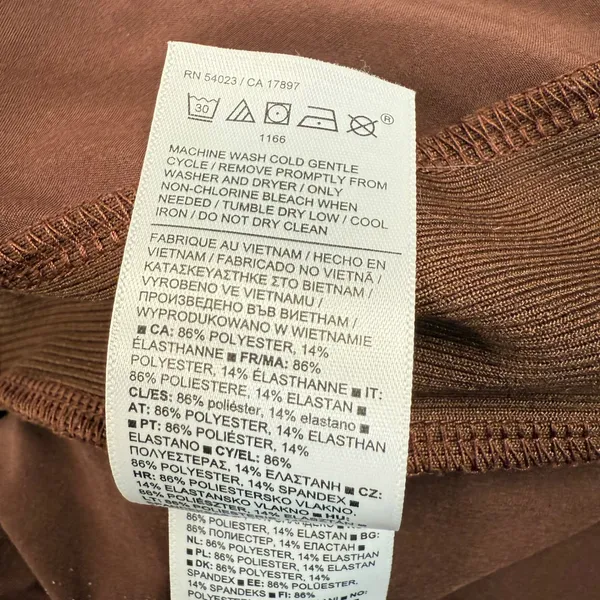 Athleta Brooklyn Ankle Pant Womens 6 Brown Ribbed Side Panel Stretch Tapered Leg - Image 9