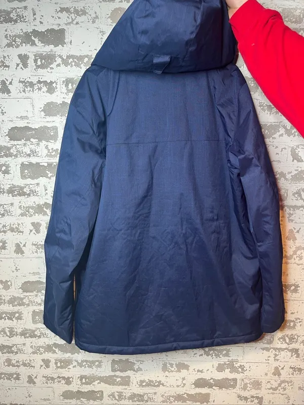 Columbia | women navy blue full zip coat with hood - Image 4