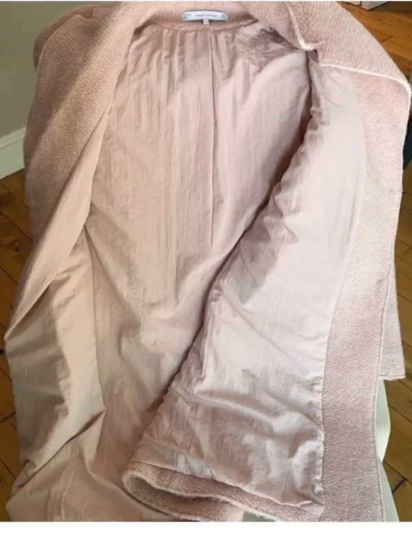 Zara Blush Pink Single-Breasted Wool-Blend Coat - Image 7