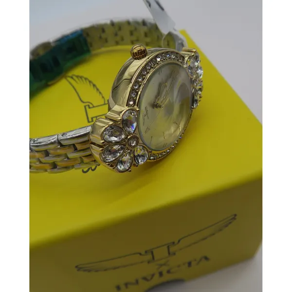 Invicta Wildflower Women Two Tone Crystal Floral Mother of Pearl Watch 45191 - Image 3
