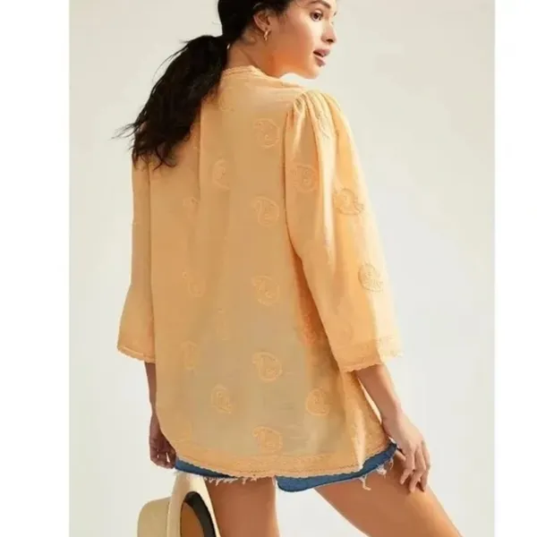 Anthropologie forever that‎ girl Easton Embroidered Tunic Blouse Sz 8 - Image 2