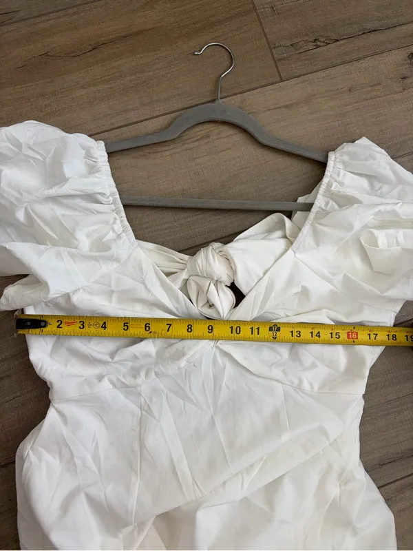 Baltic Born Indie Back Tie Dress Off White Maxi Dress NWT Large - Image 8