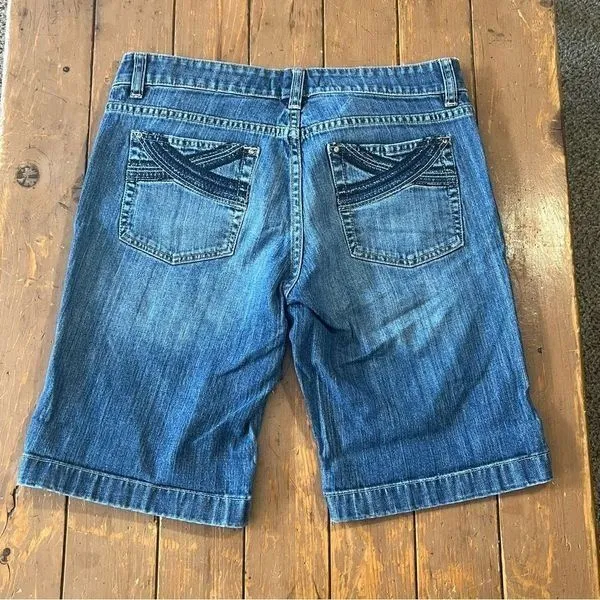 White House Black Market Nior Bermuda Blue Jean Shorts - Image 2