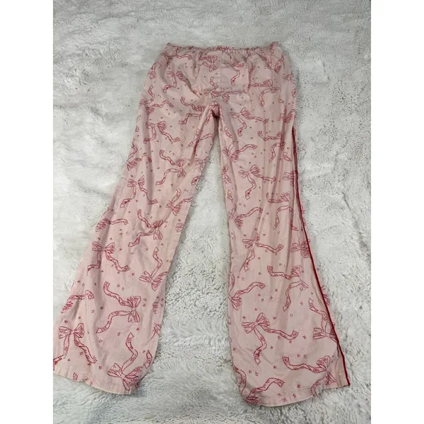 Victoria’s Secret Bow Pajama Pants Womens M Pink Y2K Coquette - Image 3