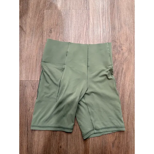 OFFLINE by Aerie Real Me Xtra High Waisted Bike Shorts Olive Green 7" Inseam M - Image 2