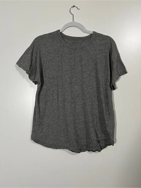 Madewell Organic Cotton Gray Slub T-shirt Size Large - Image 2