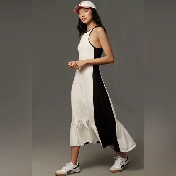 • Anthropologie • NWOT Daily Practice Colorblock Racer Midi Dress Medium - Image 3