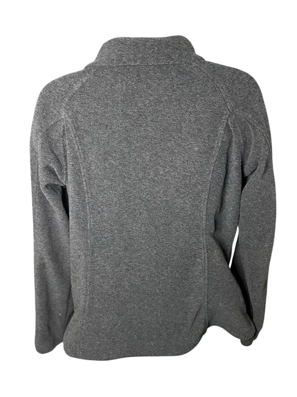 Columbia Benton Springs Full Zip Fleece Jacket Zip Pockets Gray Pink M - Image 4