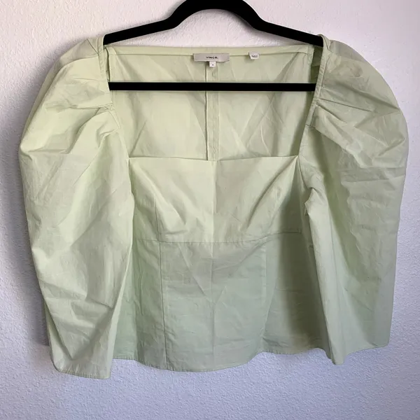 NEW Vince Draped Square Neck Top in Honeydew‎ - Image 4