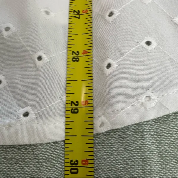 Torrid Women’s Long Sleeve White Eyelet Babydoll Tunic Size 00 (10) - Image 8