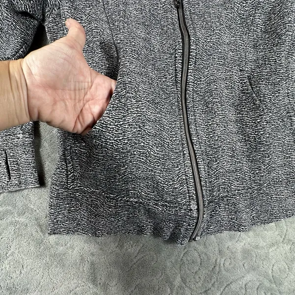 Lululemon Scuba Hoodie Splatter White Black Full Zip Sweatshirt Womens Sz. 8 - Image 10