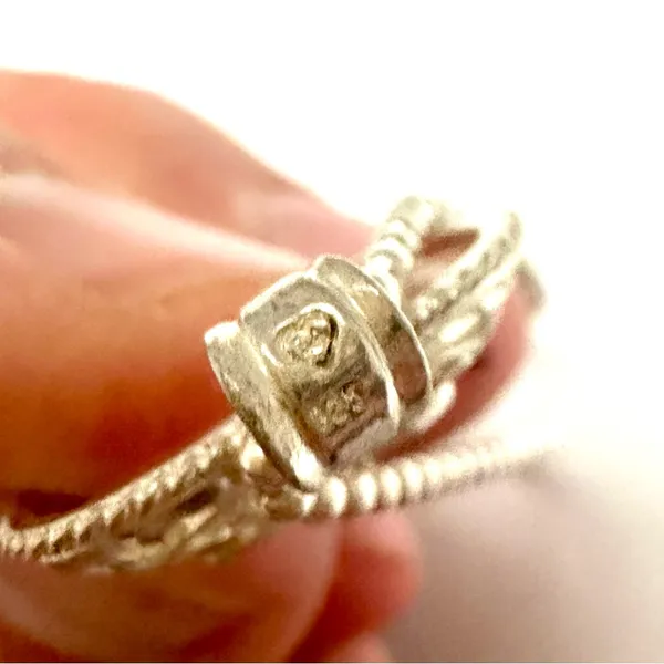 Filigree Heart Pendant With 16 Inch Bead Chain 925 Silver - Image 4