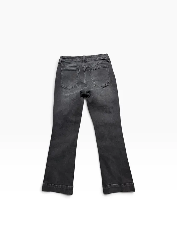 Kut from the Kloth Kelsey High Rise Fab Ab Ankle Flare Jeans Size 8 Black - Image 4