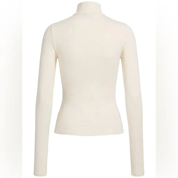 SKIMS NWT (G14) Cotton Jersey Long-Sleeve Stretch Turtleneck | Marble | Size S - Image 5