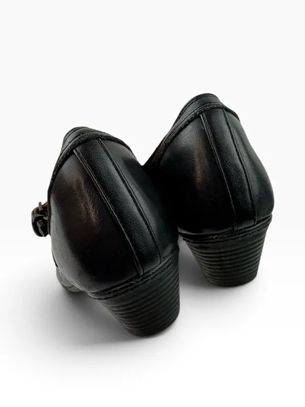 -Cobb Hill Laurel Mary Jane Womens Heels 9 Black Leather Comfort Soft Shoe - Image 5