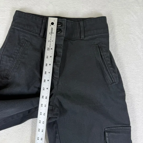 Wilfred Free Aritzia Black Modern Cargo Pants High Rise Tapered Size 2 - Image 4