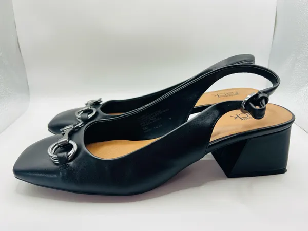 Nordstrom Rack Nordstrom Horsebit Slingback Heels Black Pointed Toe Quiet Luxury Preppy 8M - Image 2