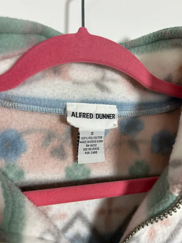 Alfred Dunner Petite Vintage women’s small oversized fleece full zip jacket - Image 4